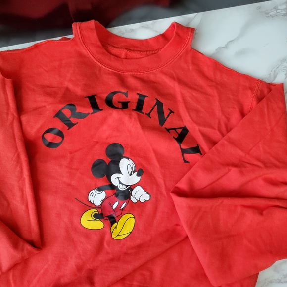 Disney Original Cold Shoulder Mickey Mouse Sweatshirt - Picture 4 of 6